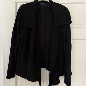 Theory Black Open Front Cardigan